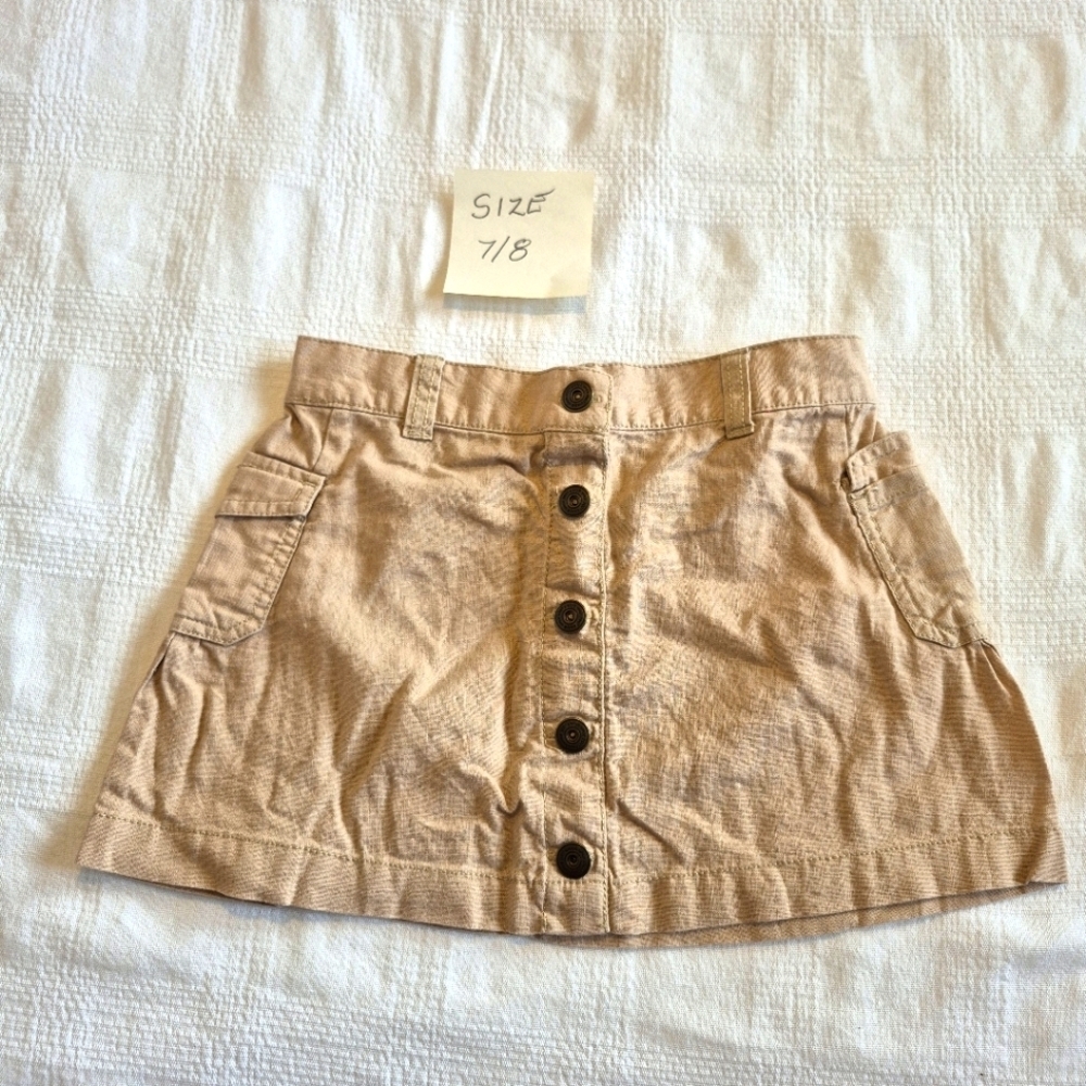 Crazy 8 girls size 7/8 or Medium linen blend skirt VGUC